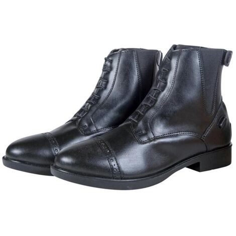 30, Noir 9100: Bottes d'équitation pour enfants et adultes en cuir synthétique modèle Sheffield (1/2)