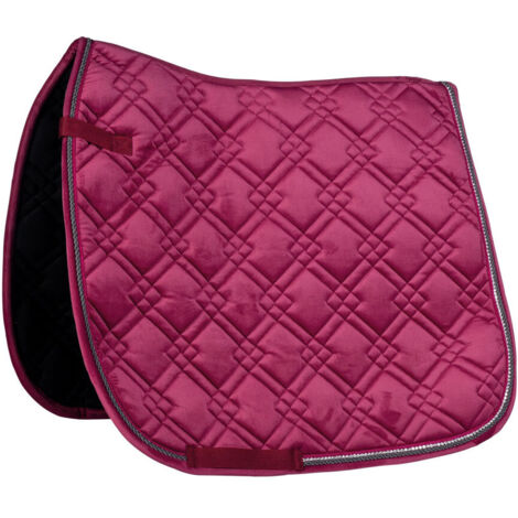 Pony dressage, Gris foncé 9300: Selle rectangulaire ou de dressage avec matelassage en losange Modèle Berry