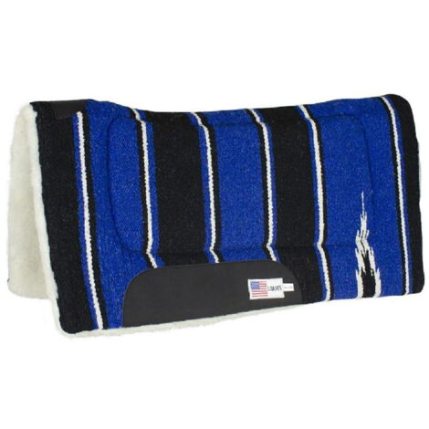 Rouge - Sous-selle western avec dessus à motifs navajo et dessous en laine synthétique