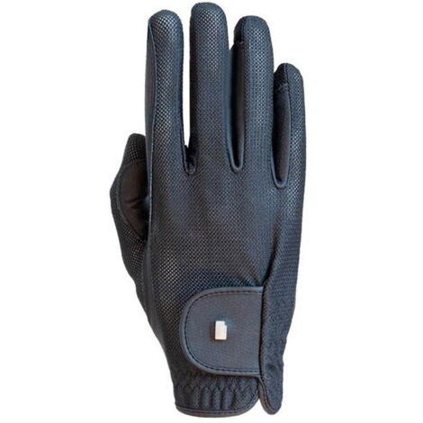6, Blanc: Gants d'équitation pour femmes Roeckl modèle roeck-grip lite en daim synthétique avec paume antidérapante (1/4)