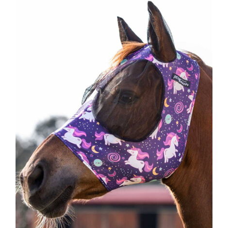 Pony, Reaction: Masque anti-mouches en lycra avec filet couvrant les oreilles