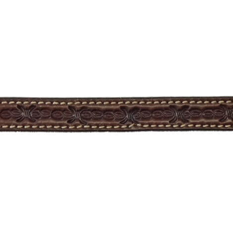 Taglia unica, Marron: Bandeau western en cuir avec panneau frontal à