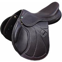 17'' = 43 cm, marrone: Henri de Rivel selle d'obstacle modèle Galia doublée cuir
