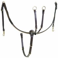 Cob, Nero: Plastron en cuir anglais avec clincher et boucle chromés Winner Special