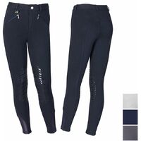 15/16 anni, blu: Pantalon d'équitation en coton avec grip