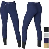 38 IT, BLu: Pantalon d'équitation en coton anatomique extensible pour femmes