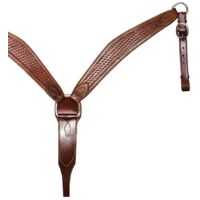 Taglia unica Cob/Full, Marron: Plastron occidental en cuir huilé et vannerie
