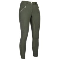 44 IT, grigio: Pantalon d'équitation femme modèle Lia taille haute pleine en cuir synthétique