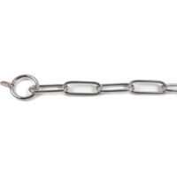 Collier de 75 cm: Collier d'étranglement en acier inoxydable à mailles longues pour chiens