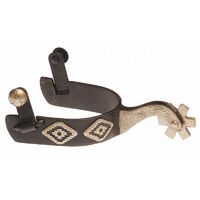 Éperons Western Cuivre Et Flamme + Sangles Showman+Equitem - Marron, Taille Femme