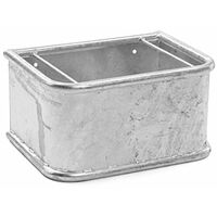 Abreuvoir à chevaux en fer galvanisé – Rectangulaire 45x34x23 cm – Barres anti-déchets pour écurie – Matériel pour ferme et étable – Amahorse