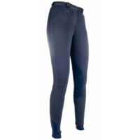 11/12 ans, Noir et noir: Pantalon d'équitation à genoux renforcés pour enfants modèle Penny Easy