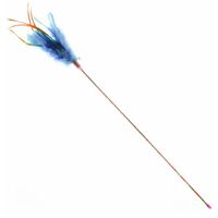 Fucsia - Bâton taquin pour chat avec plumes 65 cm