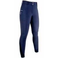 38, Bleu marine 6900: Pantalon d'équitation Comfort FLO full grip pour femme