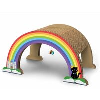 Griffoir arc-en-ciel en carton pour chats