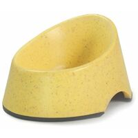 Jaune - Gamelle inclinée pour chien et chat en bambou naturel avec caoutchoucs antidérapants, idéale pour les chats et les chiens à long museau
