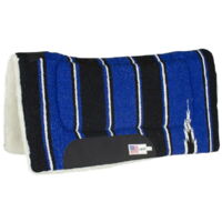 Rouge - Sous-selle western avec dessus à motifs navajo et dessous en laine synthétique