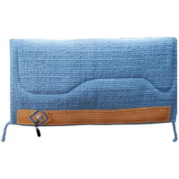 Tan - Sous-selle western Show Alpaca Barbwire en tissu Navajo avec renforts en cuir