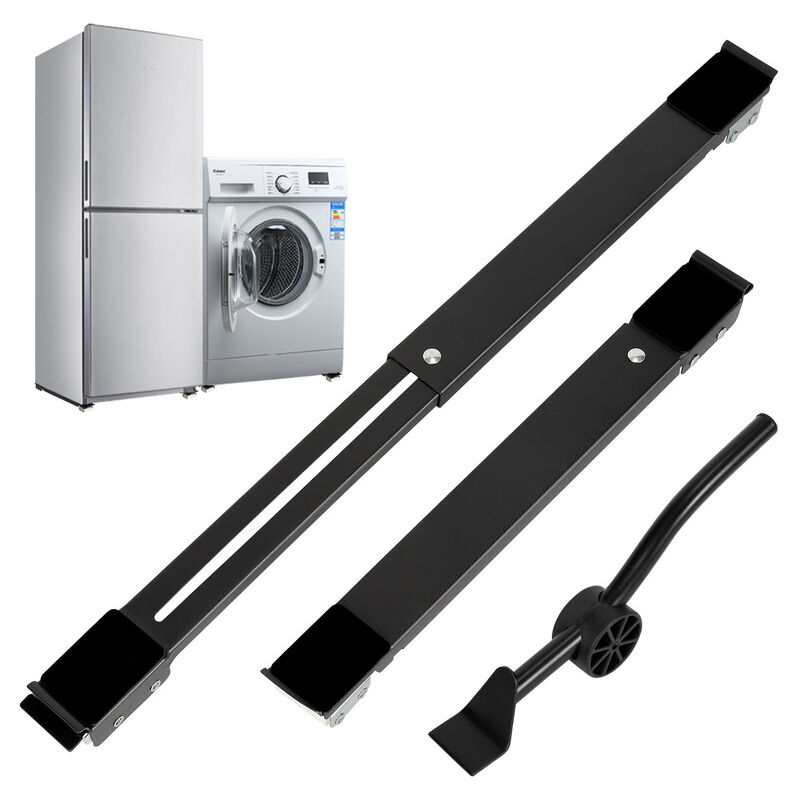  ANBase Soporte de acero resistente para refrigerador con ruedas,  base móvil, soporte universal ajustable para lavadora, base multifuncional,  mueble para refrigerador, lavadora y secadora : Electrodomésticos