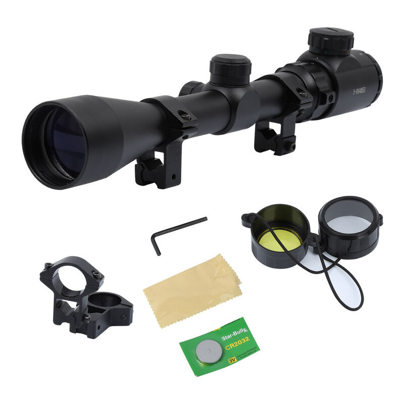 Hengda Alcance de rifle cazador riflescope punto de iluminación visor 3-9x40eg visor rojo visor rojo y objetivo verde visor reflejo punto de iluminación punto reflexvisier ballates de 11 mm riel