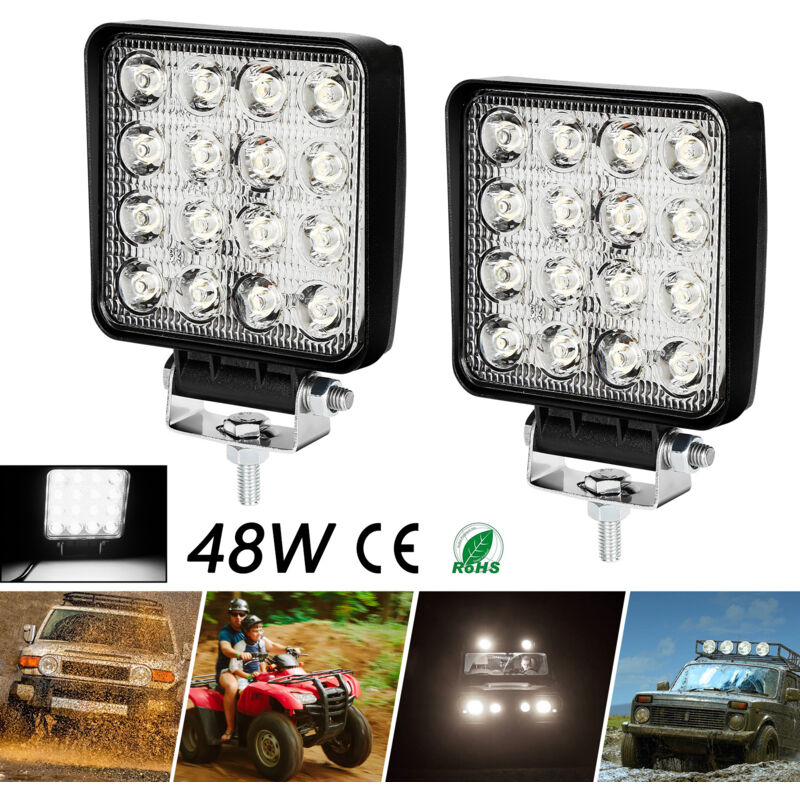 Hengda 18W Faro Trabajo LED Focos de Coche 12V 24V Faros Led