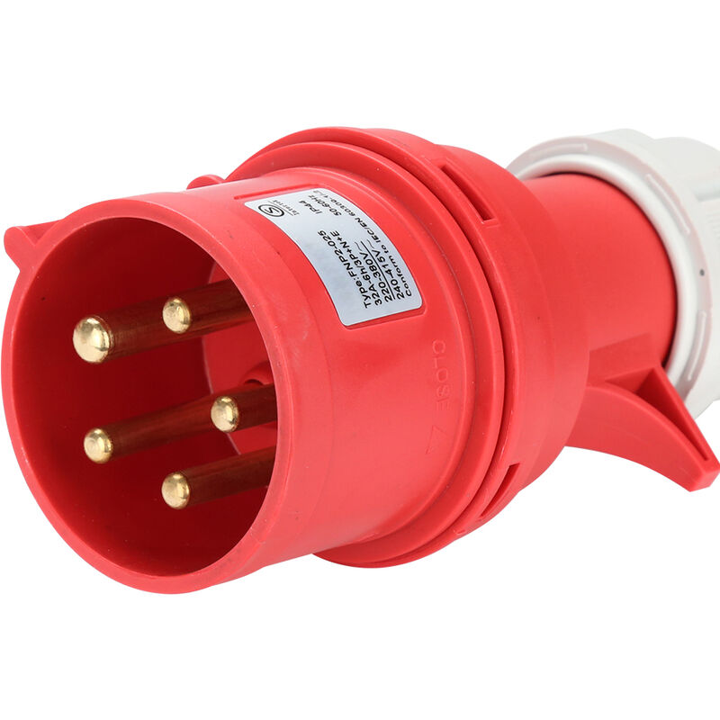 Hengda Interruptor de control FI 2 x CEE 400V/16A+4 x 230V Schuko IP44 5 Distribuidor de potencia de juego Distribuidor de pared Distribuidor de pared Baussstrom Distribuidor para el sitio de construcción