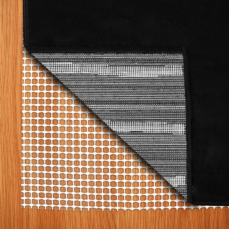 Lote 5 alfombras antideslizantes quadro, color naranja - msv.