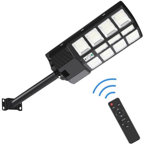Hengda Farola Solar LED Proyector Solar Impermeable con Sensor de Movimiento y Mando a Distancia para Exterior Jardín Terraza 400W