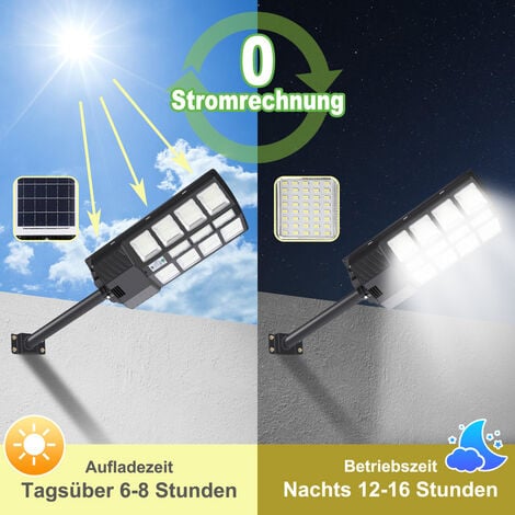 Hengda Farola Solar LED Proyector Solar Impermeable con Sensor de Movimiento y Mando a Distancia para Exterior Jardín Terraza 400W