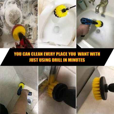 Cepillo de limpieza para el hogar, cepillos para limpieza, cepillo de  cerdas duras para bañera, baño, baldosas de cerámica (amarillo)