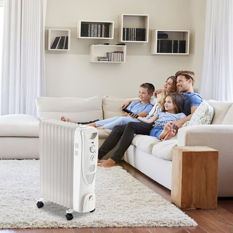 Calefactor eléctrico con ventilador Calefactor silencioso de bajo consumo  Calefactor portátil de 2000 W para habitaciones de hasta 20 m² Calefactor