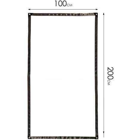 Lona impermeable transparente 200 × 100 cm, con ojales, lona para jardín,  terraza, plantas