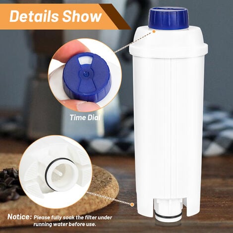  Filtro de agua para máquina de café, compatible con
