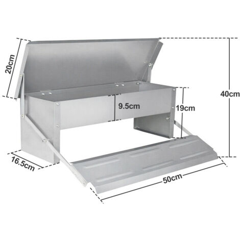 Comedero Automático Para Gallinas - 5kg, Acero Galvanizado