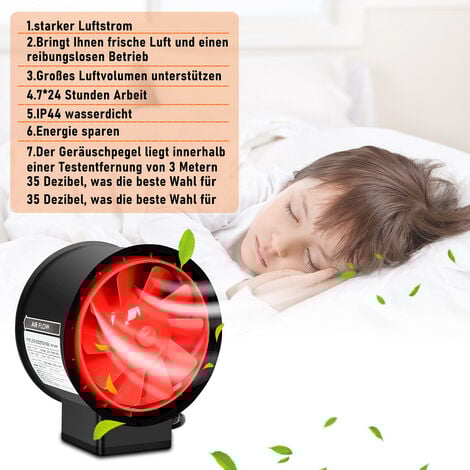 Hengda Extractor de conductos Ventilador 100mm 40W 310m³/h con mando a distancia
