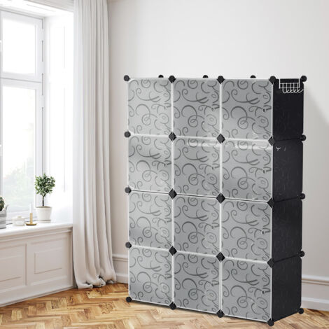 IDMarket - Armario de ropa con estanterías L. 90 cm Detroit Design Industrial