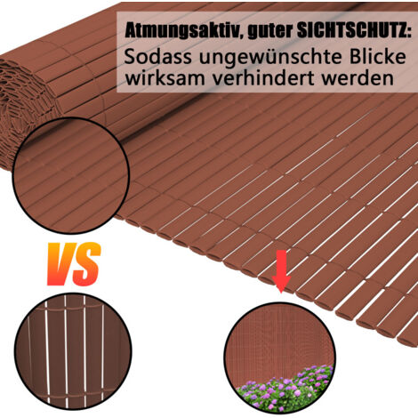 Sichtschutzzaun 90x300 Cm – UV-beständig, Aus Polyethylen, Für Terrasse, Balkon & Garten