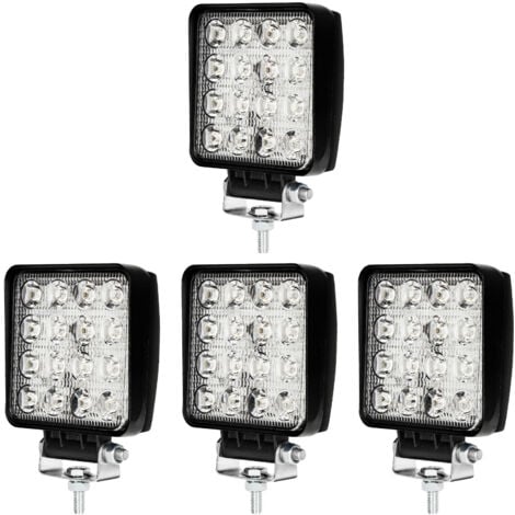 Comprar 4 Pzs faros Led de trabajo 12V 24V 48W 6000Lm focos Led