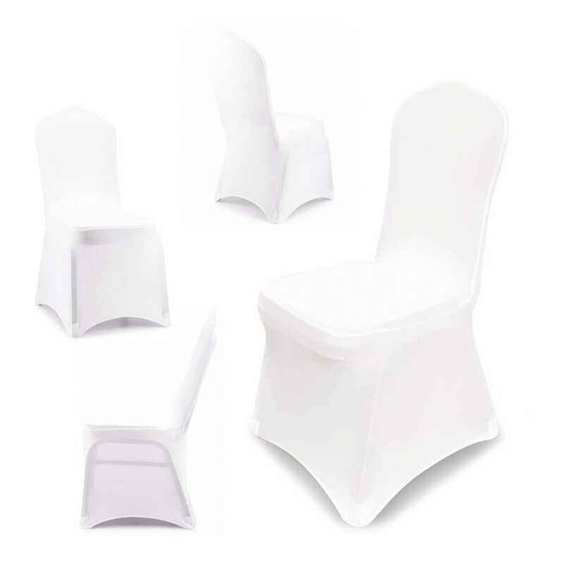 Hengda Coprisedie moderno banchetto bianco per sedie senza braccia  poliestere e Elastane Party Celebration decorazione 10 pezzi