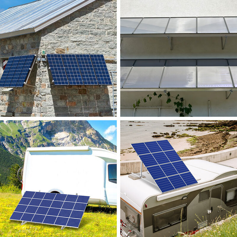 Hengda Sistema di montaggio per pannelli solari fotovoltaici, kit di  montaggio per 1 modulo, fissaggio su