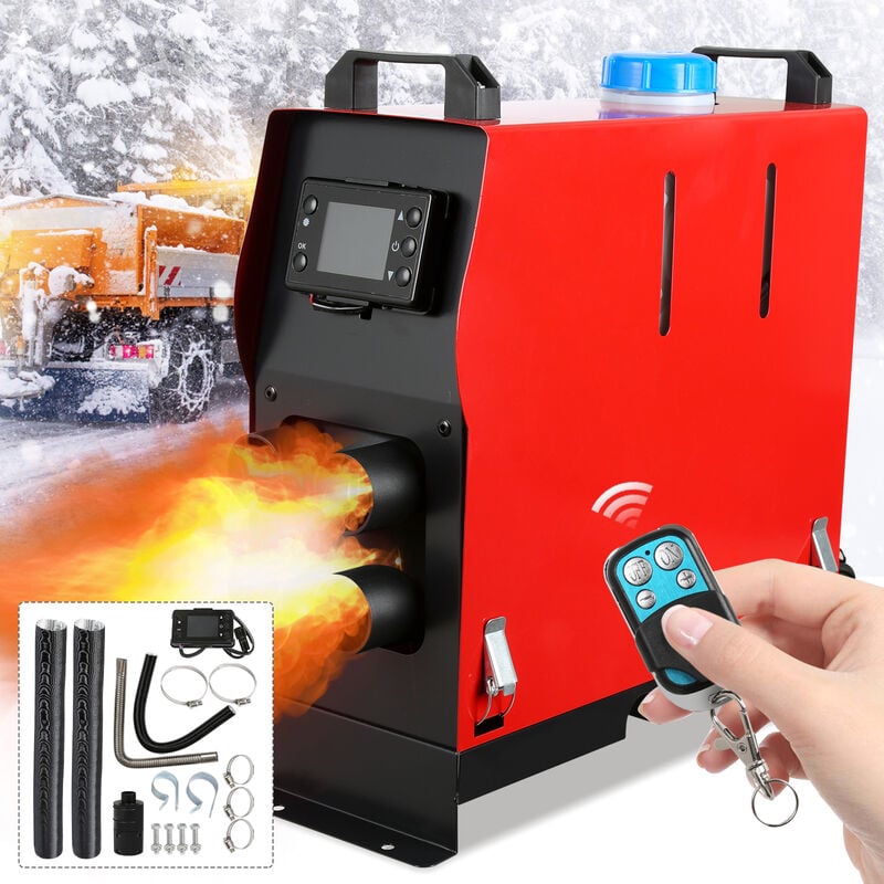 Riscaldatore ad Aria Diesel 12V, Riscaldatore da Parcheggio, Riscaldatore  per Camion 5KW con Interruttore Schermo LCD e Telecomando, Riscaldamento da  Parcheggio Integrato, Air Heater