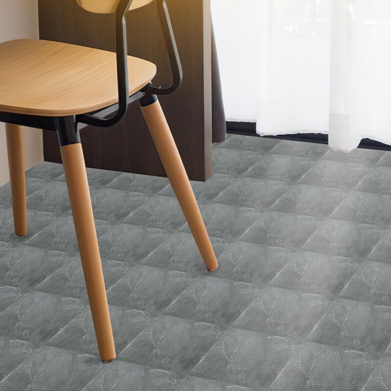 Hengda 5 scatole di 11 piastrelle autoadesive - 5 m² - Design 30cm30cm  Ardesia,Marmo grigio