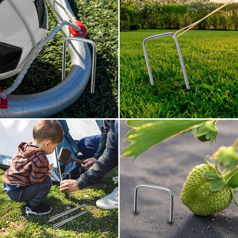 JOERRES Picchetti Da Terra Zincati 30 Cm - Per Tende, Recinzioni E Trampolini - Foto 3