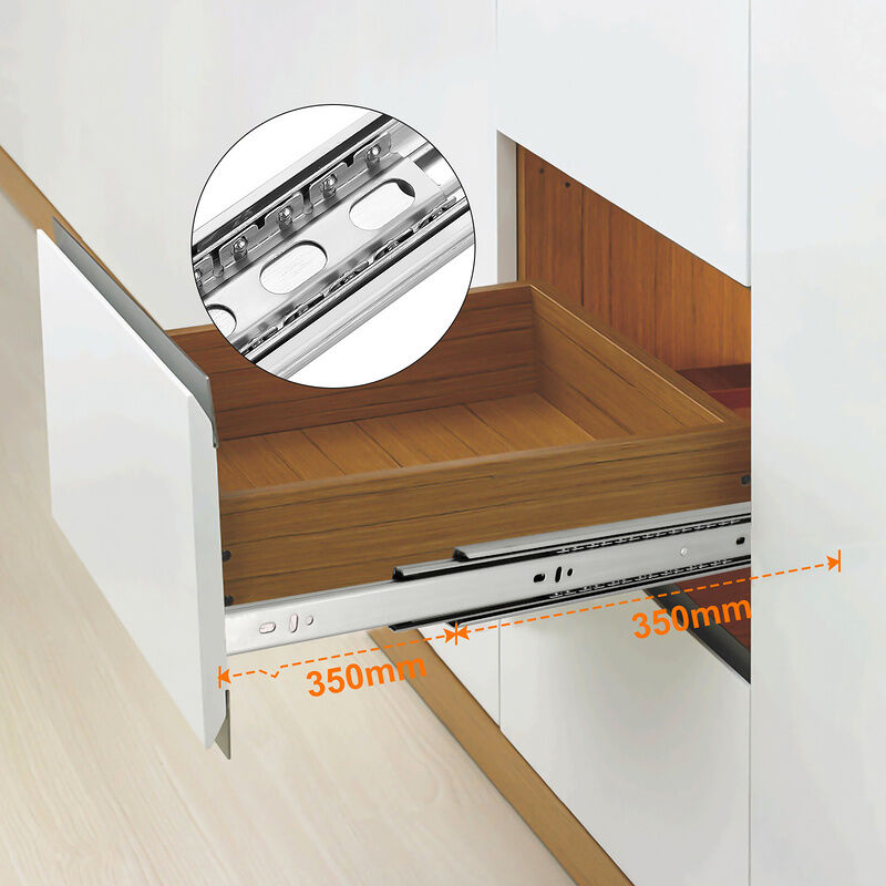 Hengda Guide per cassetti Guida a estrazione totale 45 mm Guida telescopica  45 mm 350 mm 20 pezzi