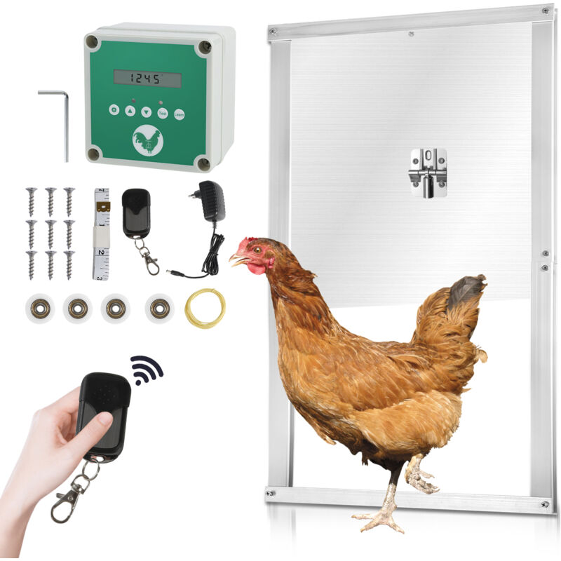 Hengda Porta automatica del pollaio con sensore di luce - Pollaio  completamente impermeabile in Porta del pollaio ad induzione - Porta del  pollaio