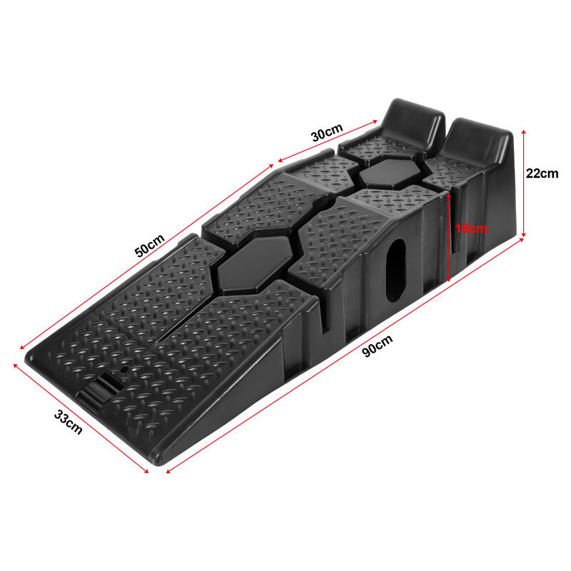 Hengda Rampa di carico Set di 2 rampa di plastica resistente 3T bordo rampa  di sollevamento rampa