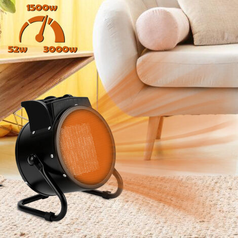 Mini Termoventilatore PTC 12V 100W – Riscaldatore A Risparmio Energetico Con Regolazione Automatica – 6x6x4,2 Cm - 2