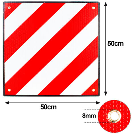 Segnale Riflettente 2 In 1 Italia-Spagna - Alluminio, 50x50 Cm, Per Camper E Rimorchi - Foto 5