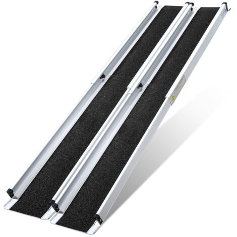 Rampa Per Marciapiede 2 Pezzi - Portatile, Per Sedie A Rotelle, Scooter, Moto - Leggera E Antiscivolo - Foto 3