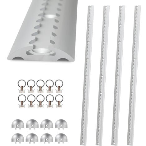 4 Guide Per Binari Airline - In Acciaio Zincato, Filettatura M6, Per Fissaggio Carichi